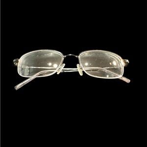 Technolite Flex TLF523 GM Eyeglasses Rectangular BK Partial Rim 52-19-140 Used